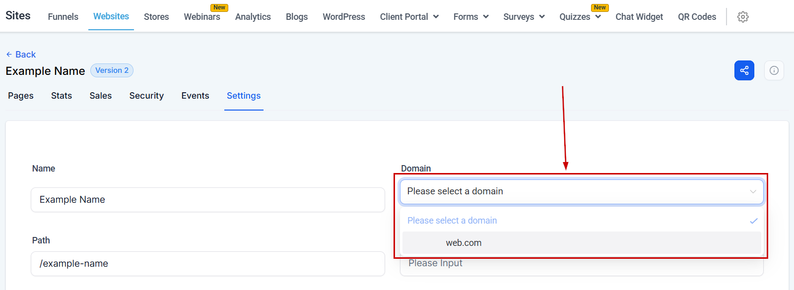 Creating and Managing Custom Websites – figure 10