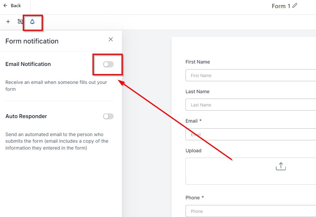 Enabling Email Notifications for Form Survey Submissions – figure 3