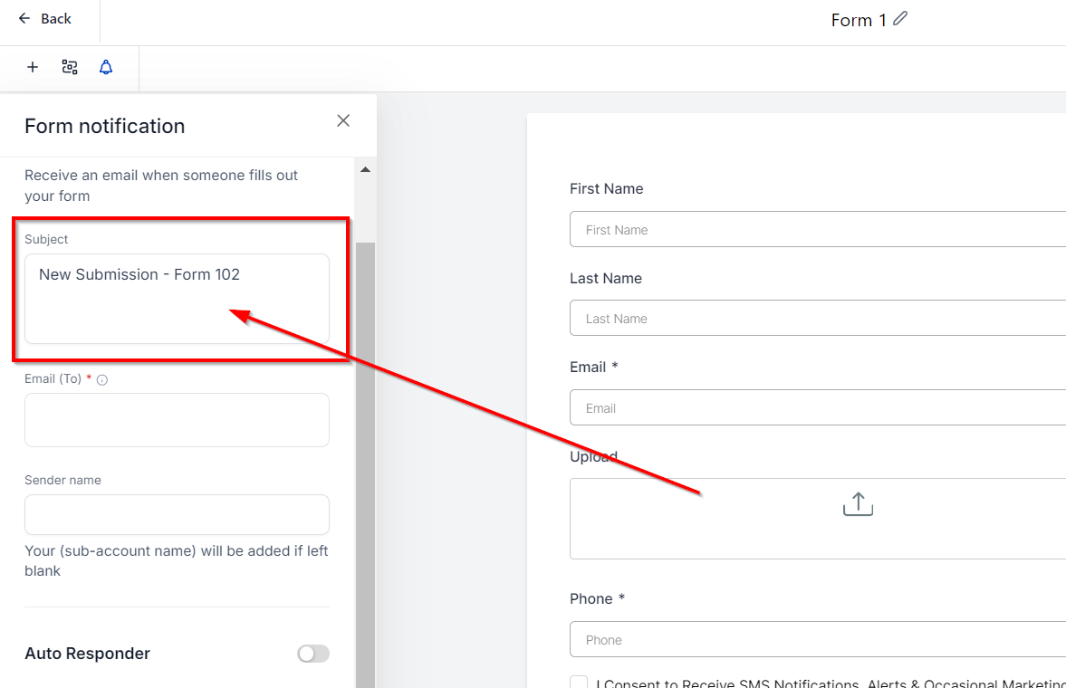 Enabling Email Notifications for Form Survey Submissions – figure 5