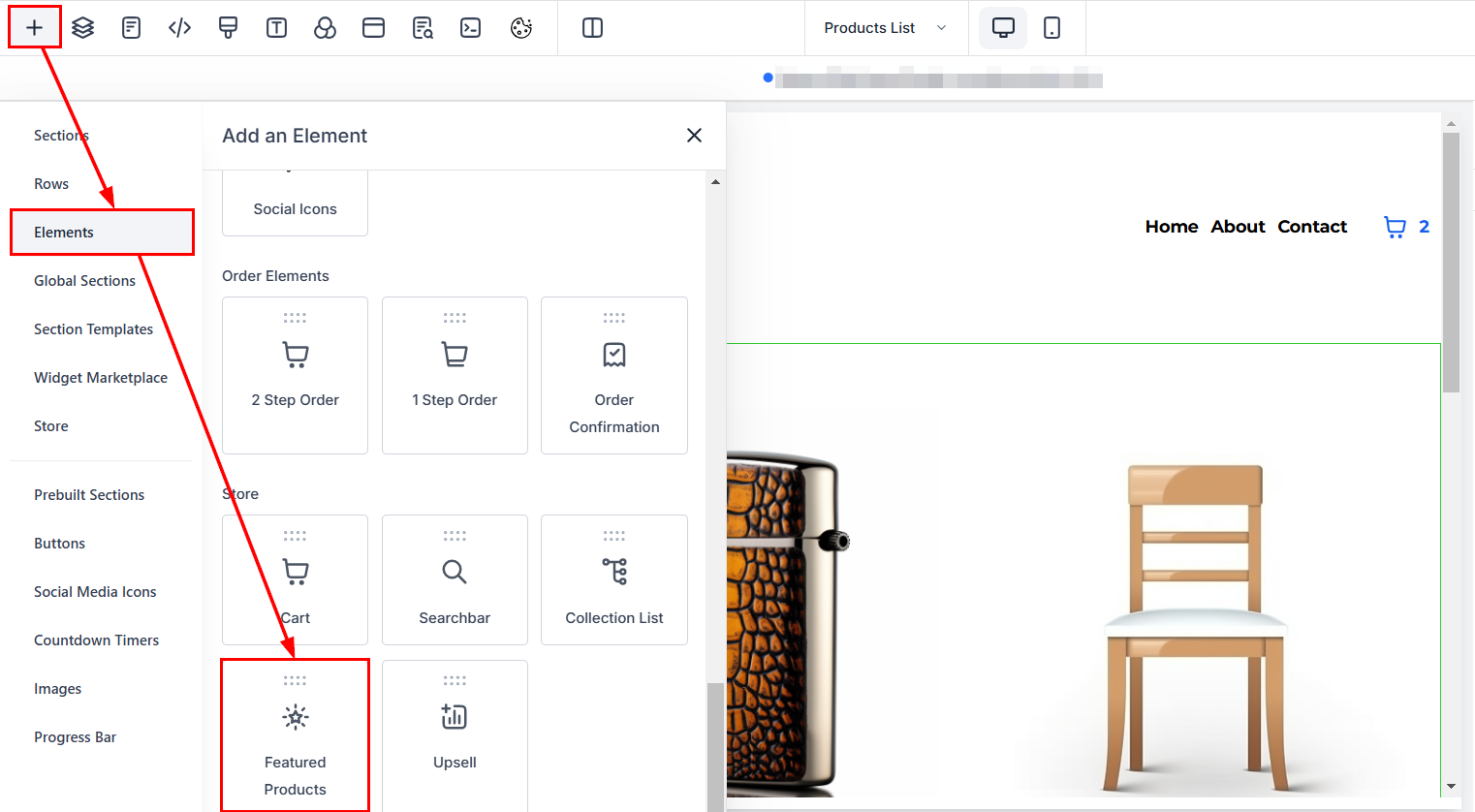 Featured Products Element – figure 3