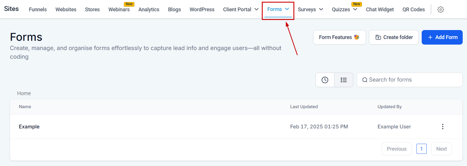 Form Builder Overview – figure 1