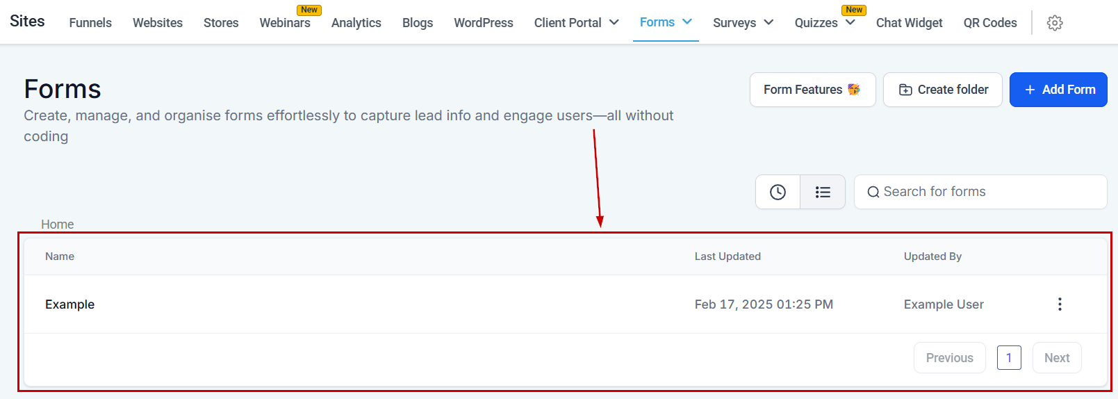 Form Builder Overview – figure 2