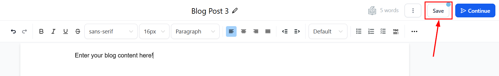 How to Create a New Blog Post – figure 6