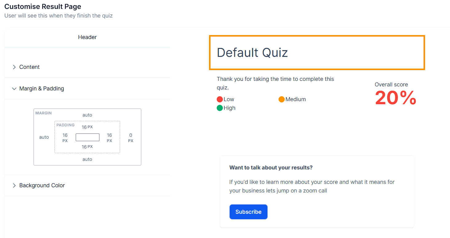 How to Customize Your Quiz Result Template – figure 5
