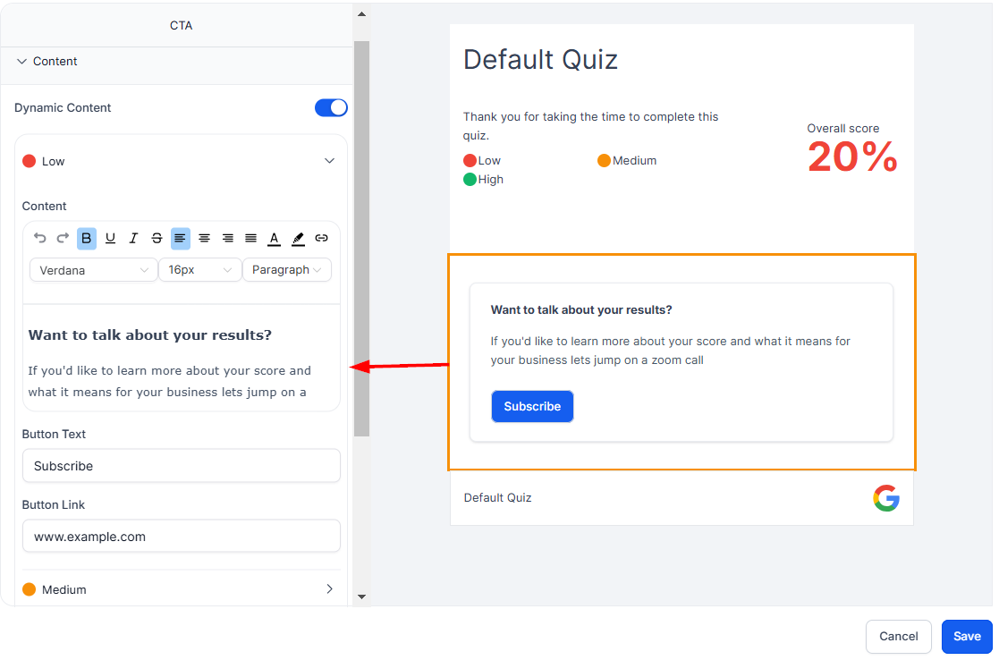 How to Customize Your Quiz Result Template – figure 14