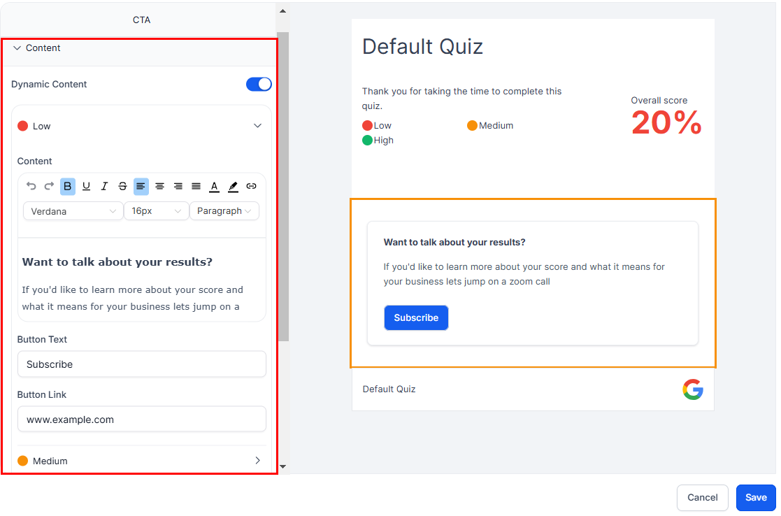 How to Customize Your Quiz Result Template – figure 15