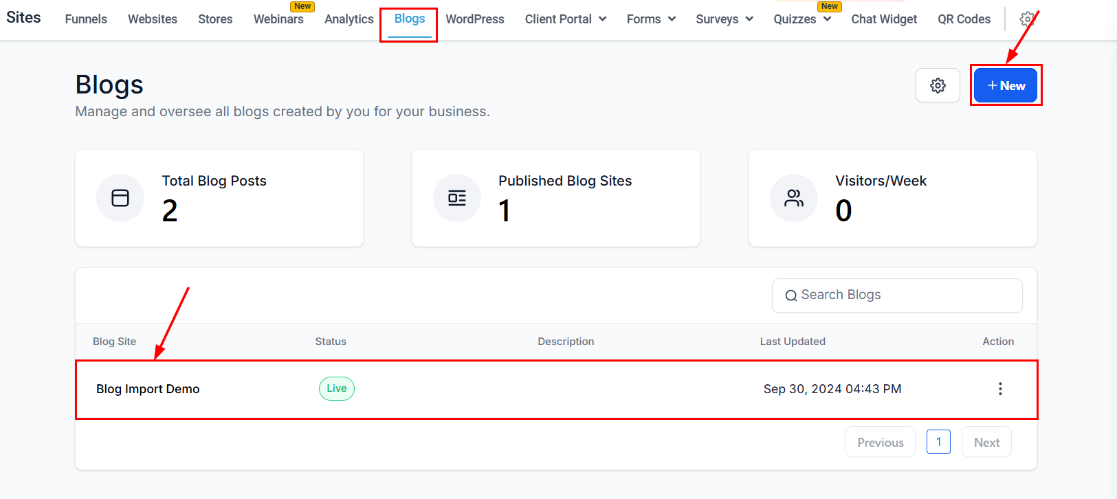 How to Import Blogs – figure 1