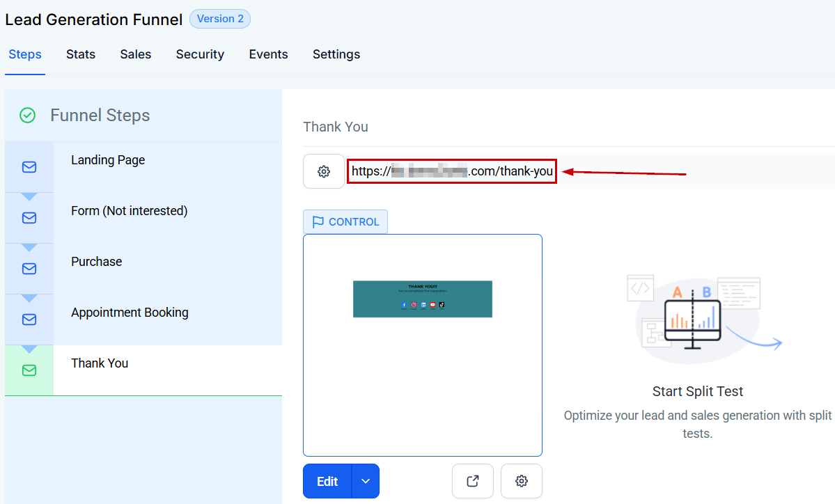 How to Redirect Leads to a Thank You Page – figure 7