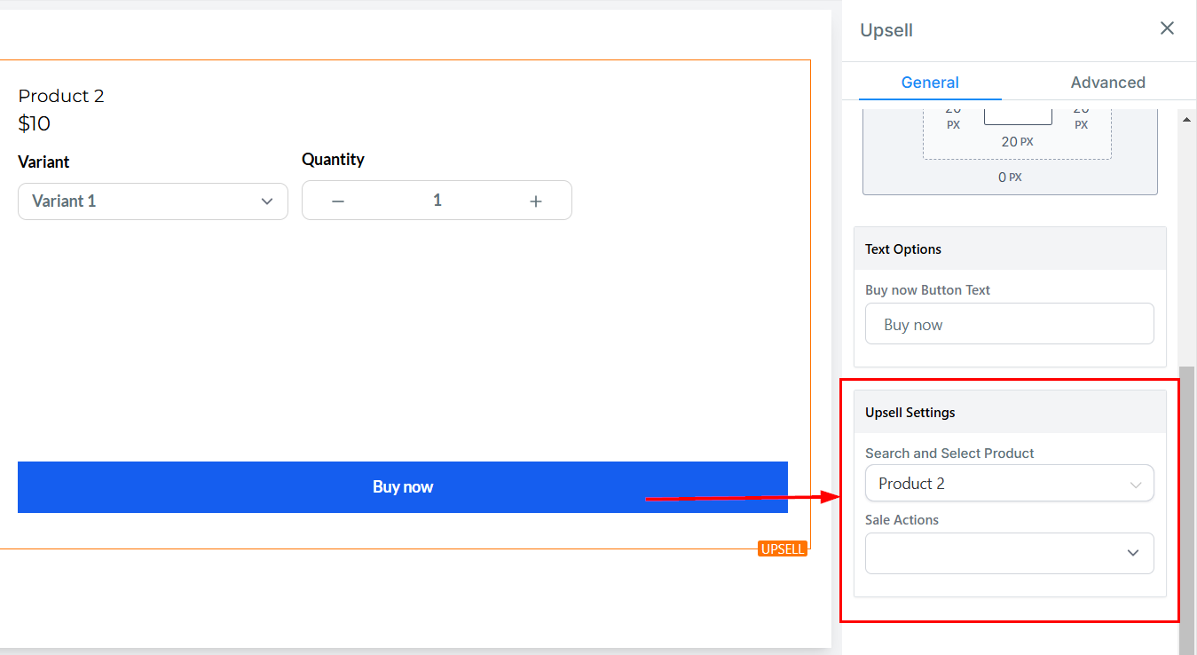 How to Use Upsell Element in Stores – figure 5