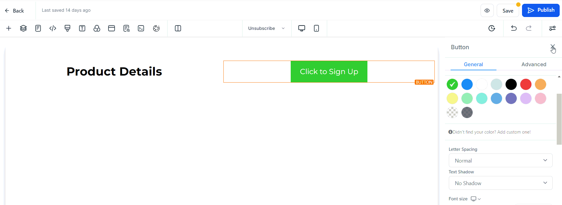 Implementing Custom Color Values In WebsitesFunnels – figure 4