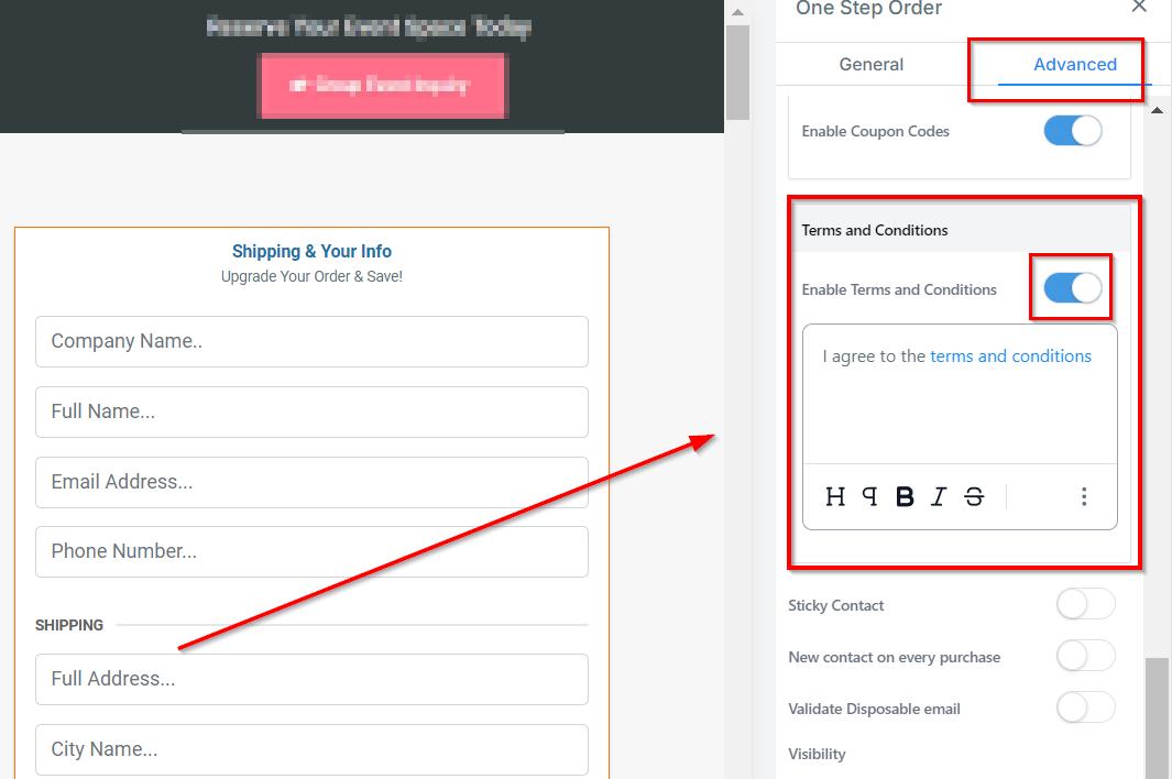 Implementing Terms and Conditions in Order Forms – figure 1