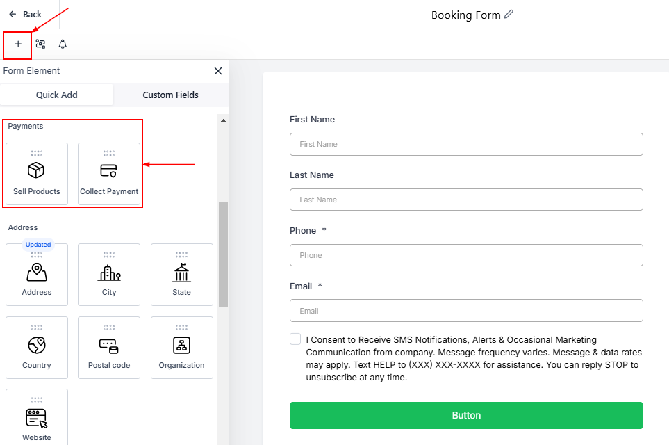 Integrating Payment Into Forms – figure 3