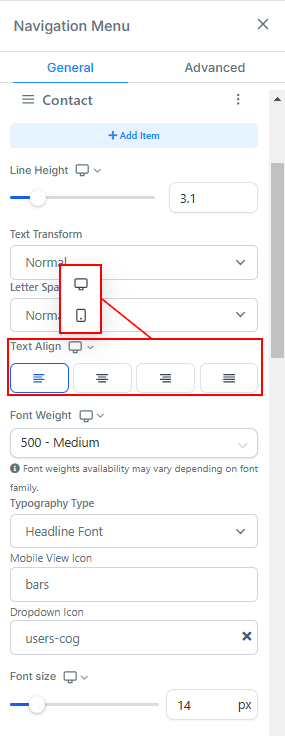 Navigation Menu – figure 6