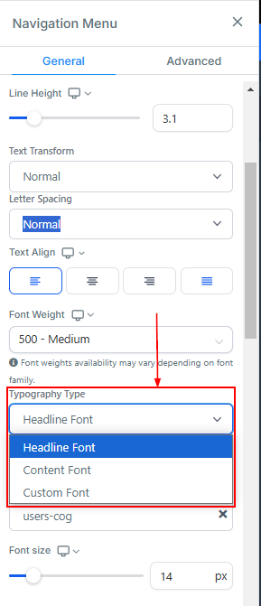Navigation Menu – figure 8