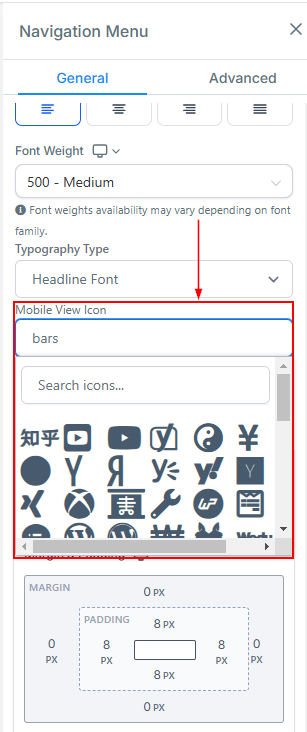 Navigation Menu – figure 9