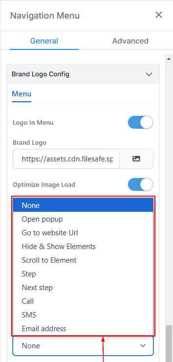 Navigation Menu – figure 20