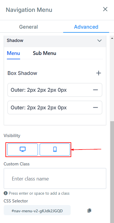 Navigation Menu – figure 23