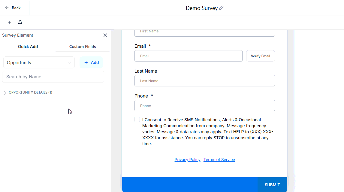 Opportunity Custom Fields in Forms & Surveys – figure 4