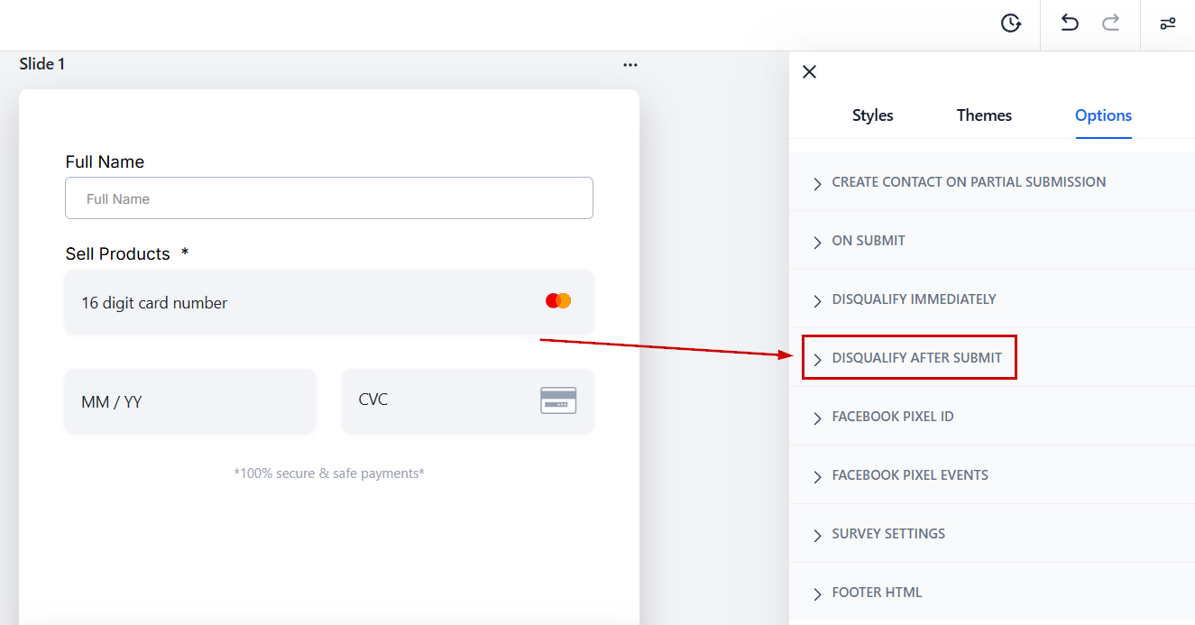 Option tab – figure 9