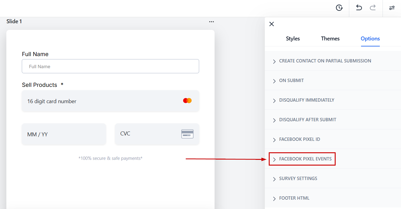 Option tab – figure 12