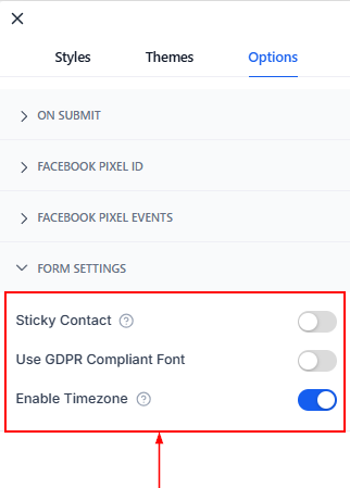 Options Tab – figure 8