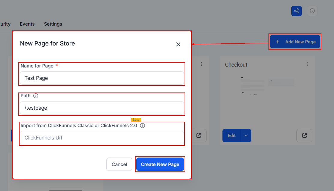 Pages Tab - Stores – figure 6