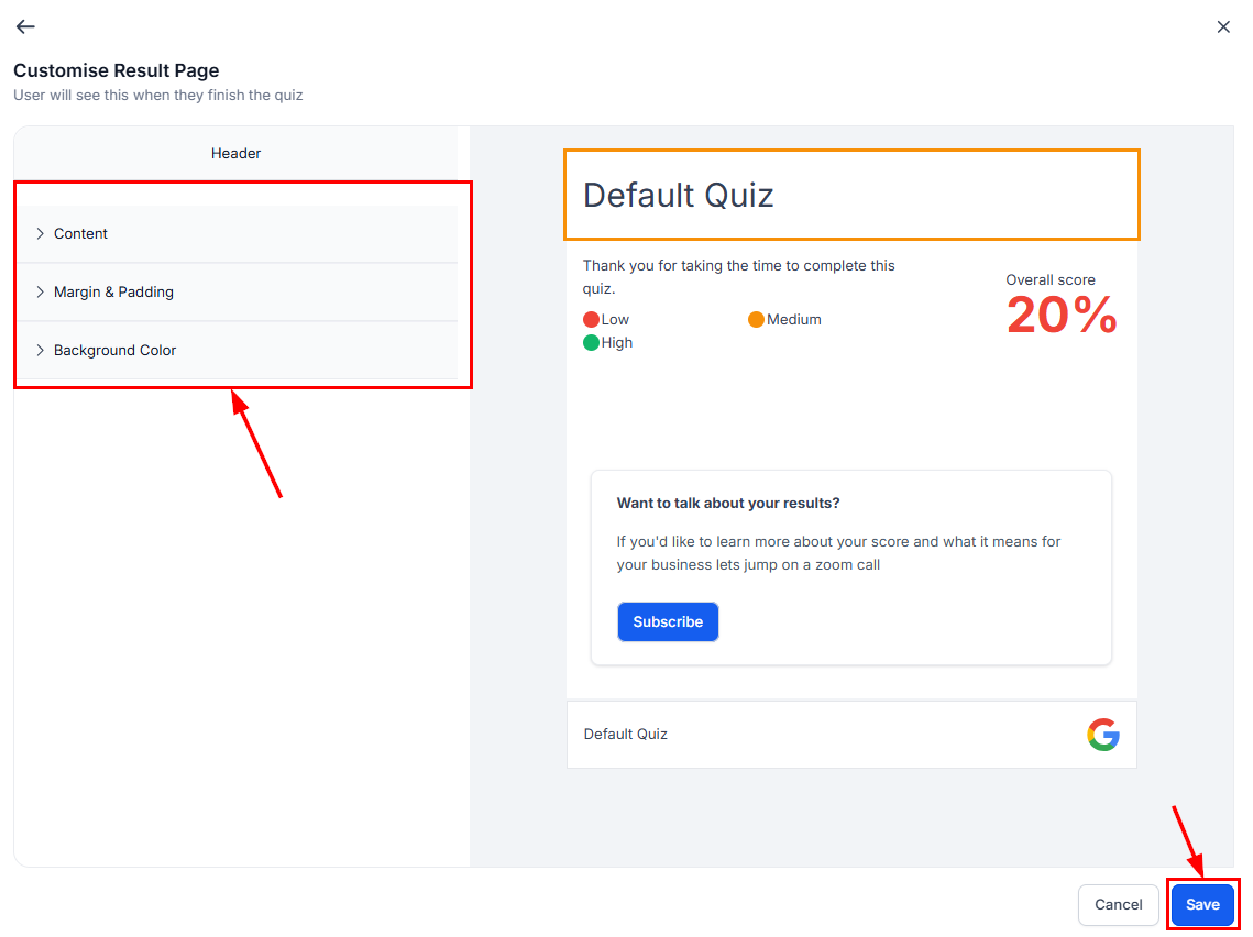 Quiz Builder – figure 9