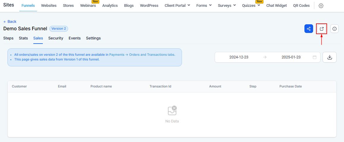 Sales Tab - Funnels – figure 2