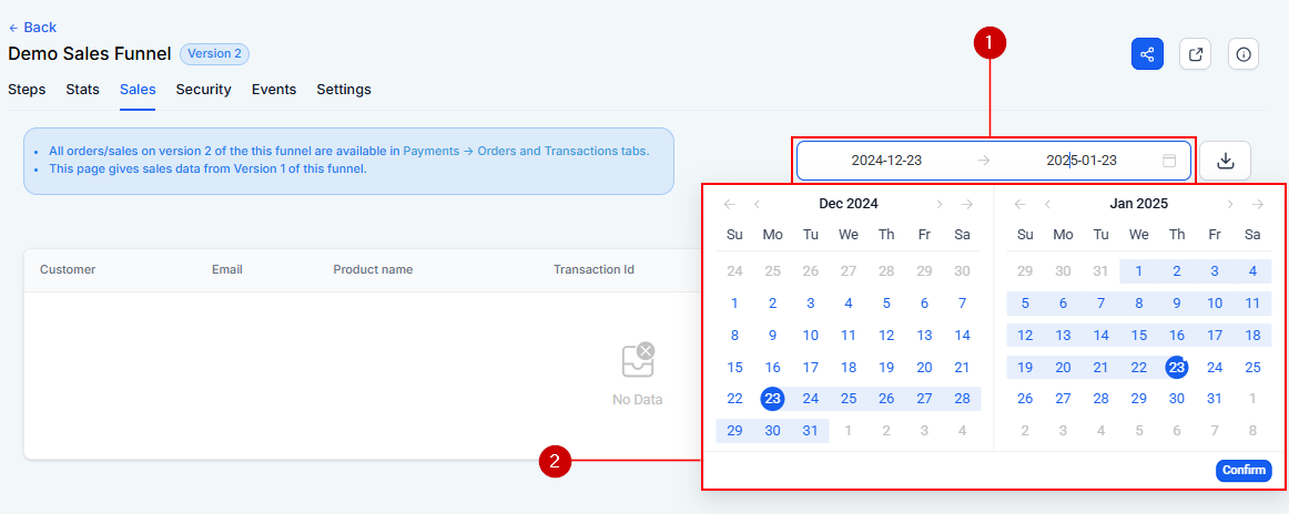 Sales Tab - Funnels – figure 4