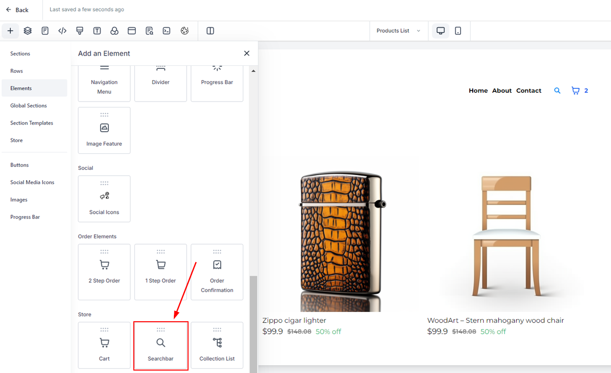 Search Bar Element – figure 4