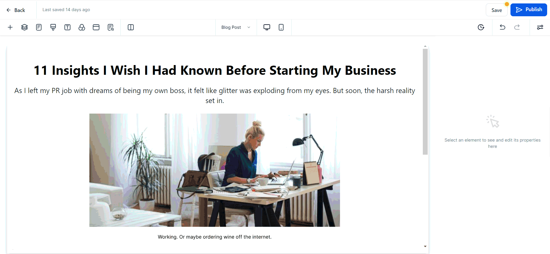 Section Templates & Global Sections in Blogs – figure 3