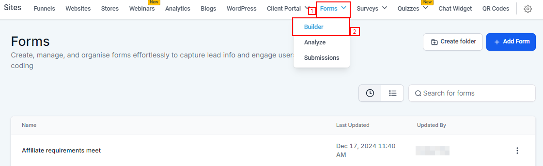 Setting Up Auto Responders for Forms and Surveys – figure 1