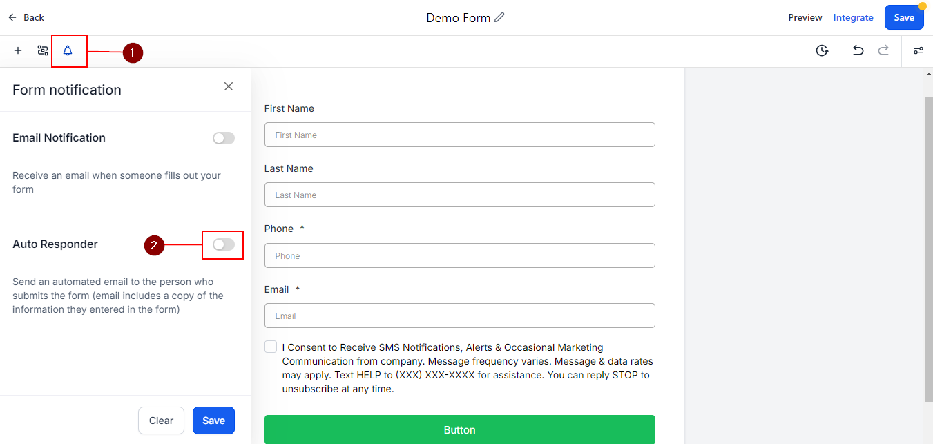Setting Up Auto Responders for Forms and Surveys – figure 3