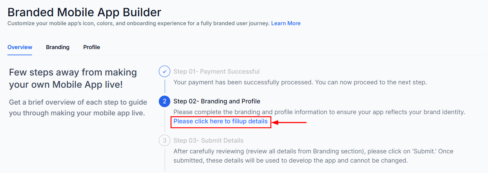 Setting Up The Branded Mobile App – figure 4