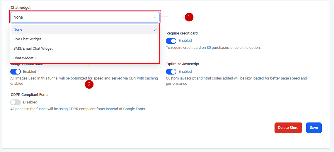 Settings Tab - Stores – figure 11
