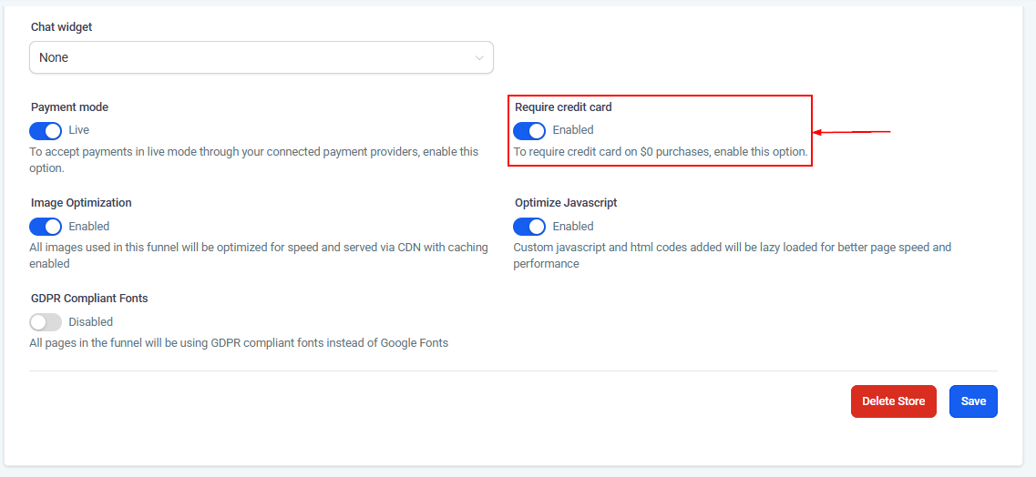 Settings Tab - Stores – figure 15