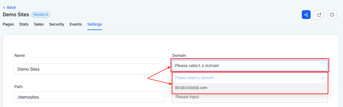 Settings Tab - Websites – figure 7