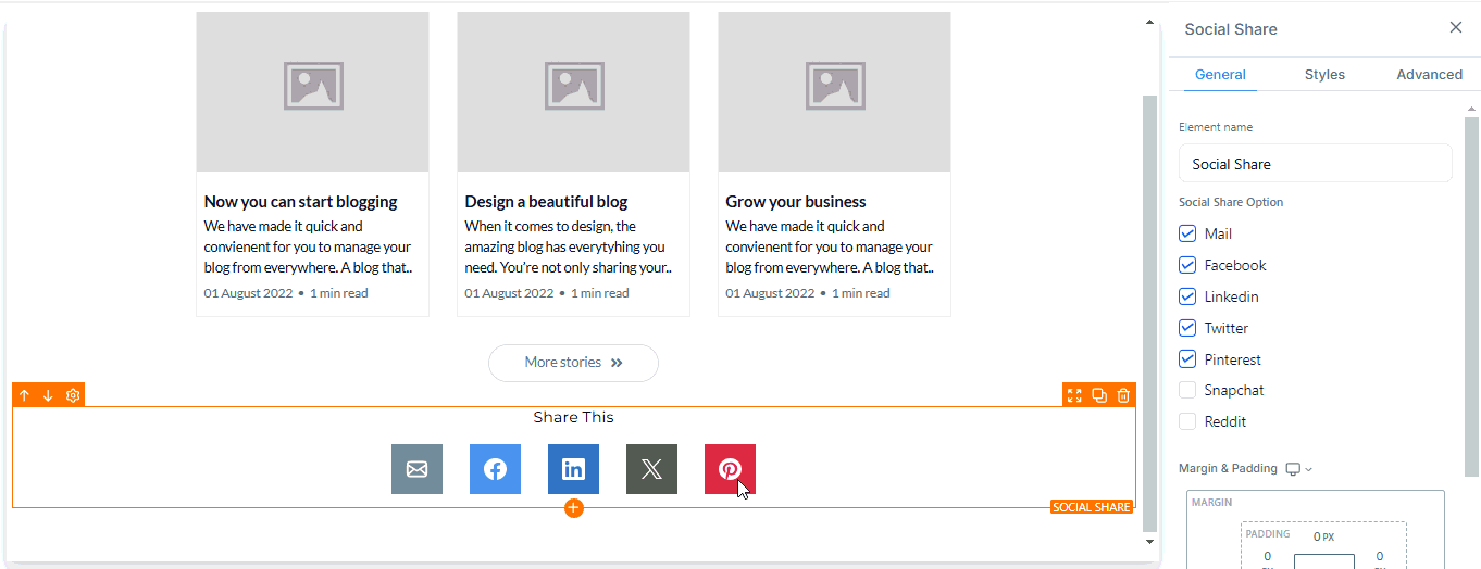 Social Share Element – figure 3