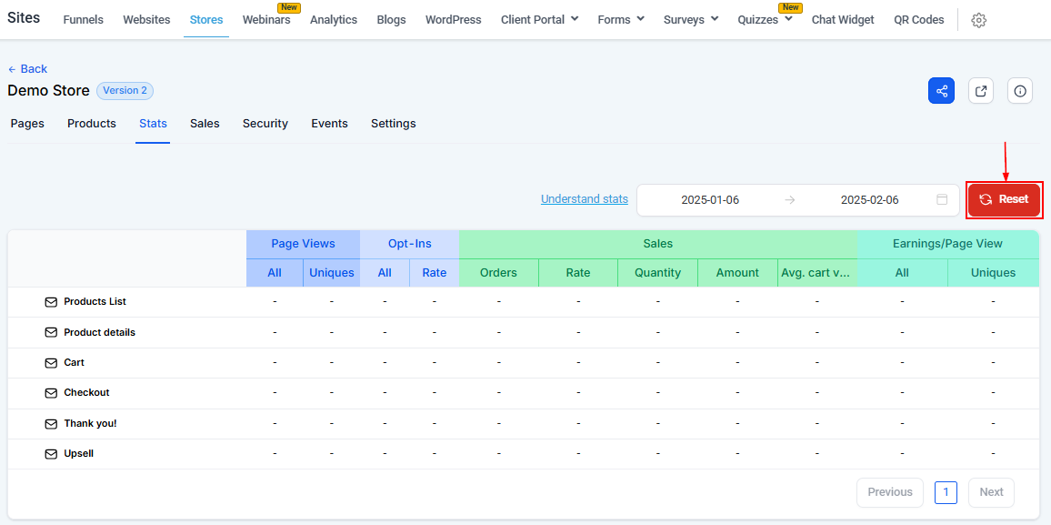 Stats Tab - Stores – figure 6