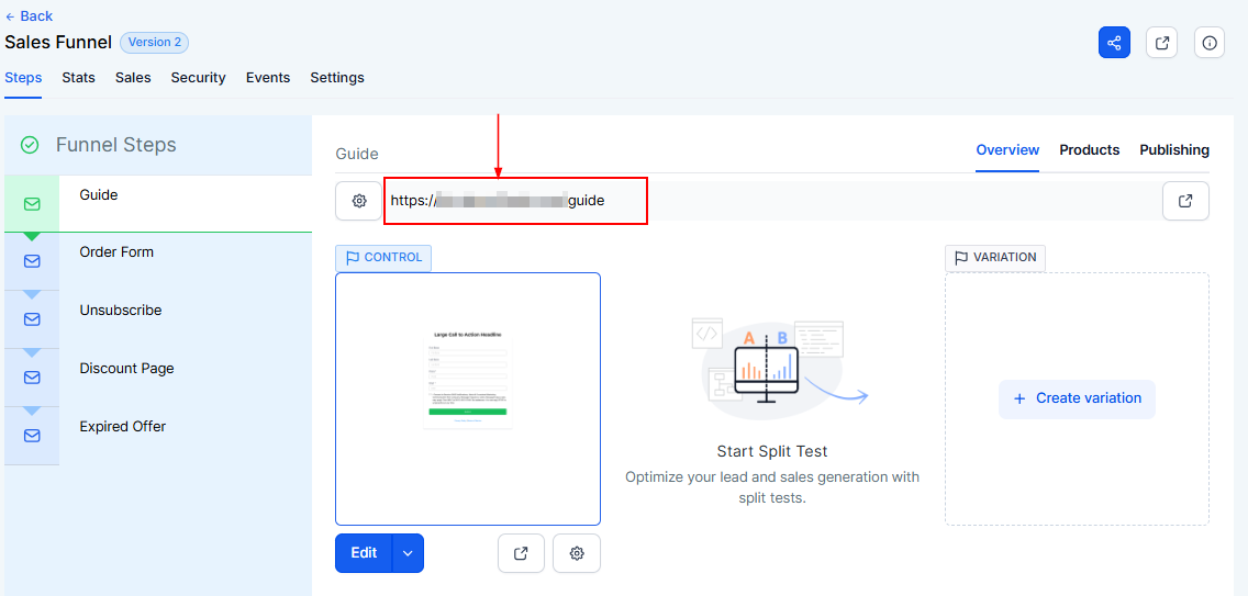 Steps Tab - Funnels – figure 13