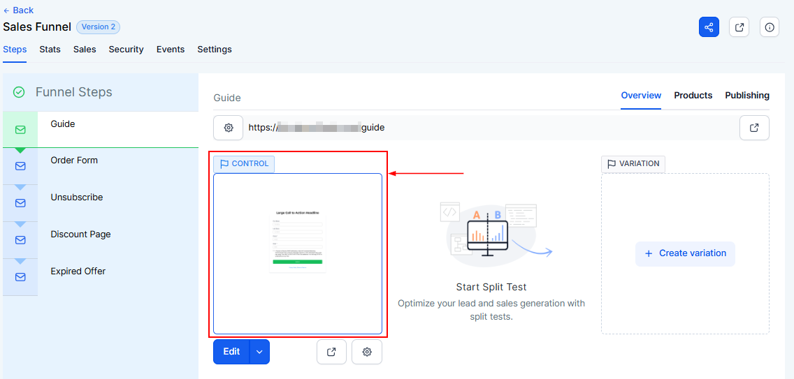 Steps Tab - Funnels – figure 15