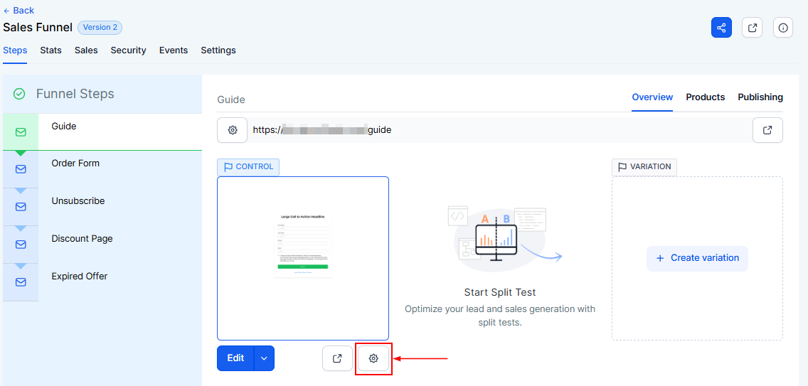 Steps Tab - Funnels – figure 18