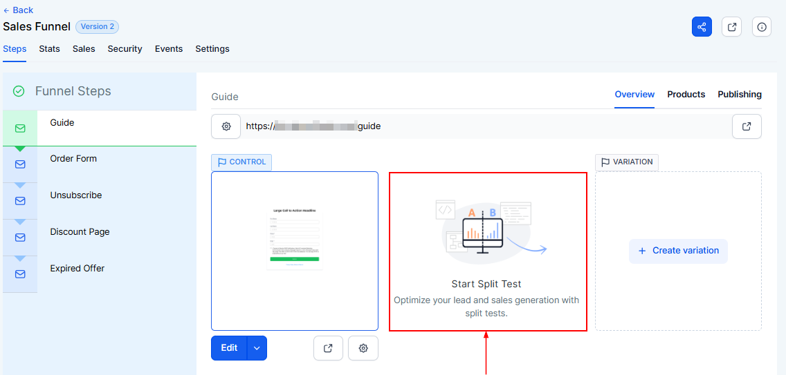 Steps Tab - Funnels – figure 19