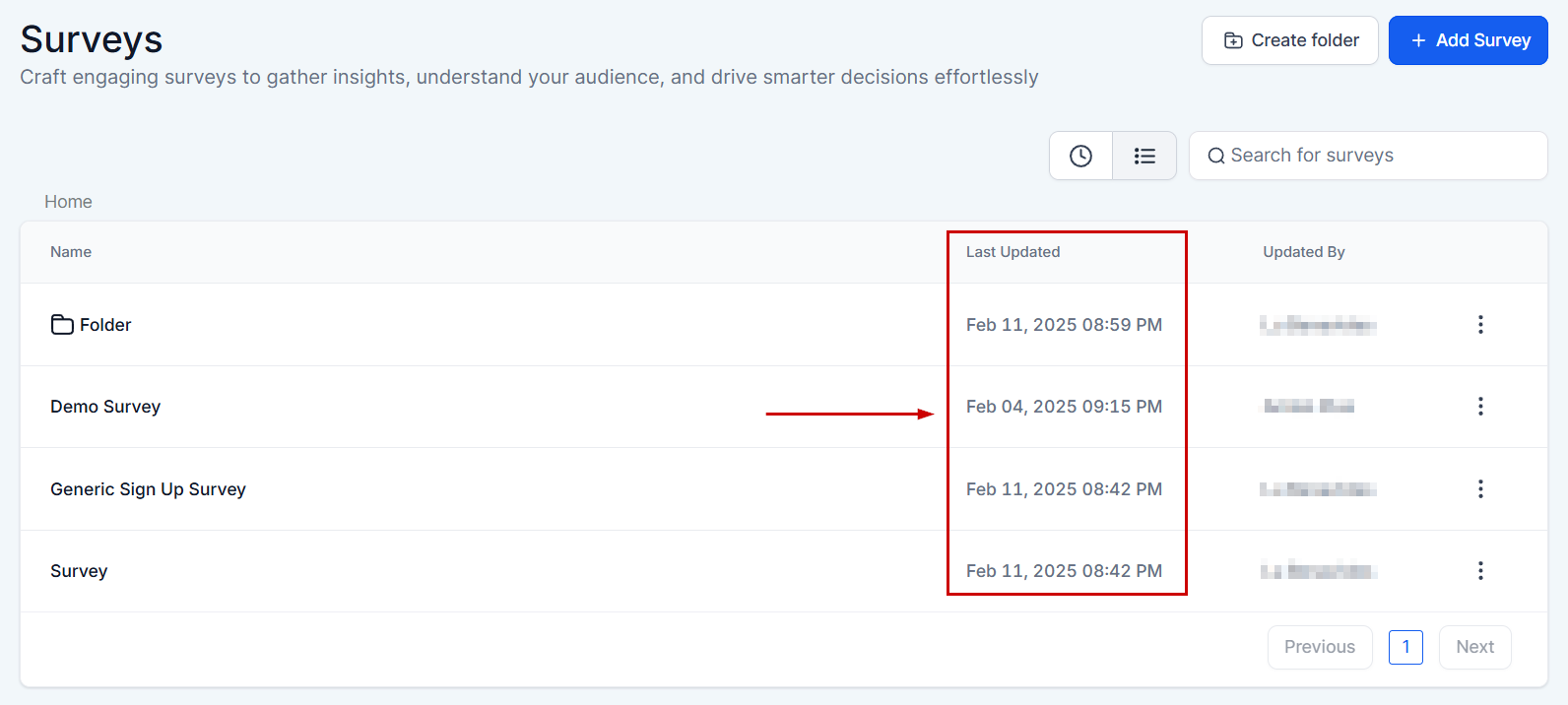 Survey Builder Tab Overview – figure 8