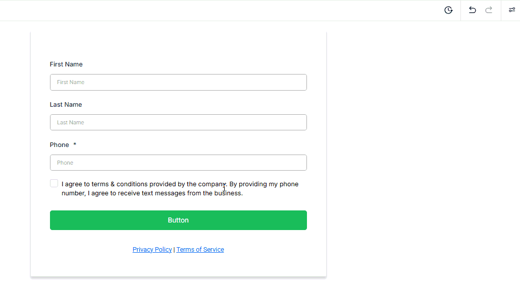 Terms and Conditions Element – figure 2