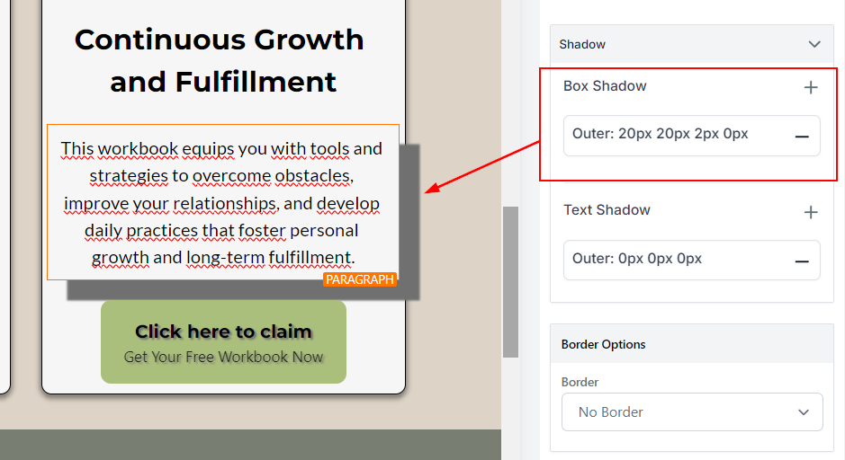 Utilizing Box & Text Shadows in Sites – figure 2