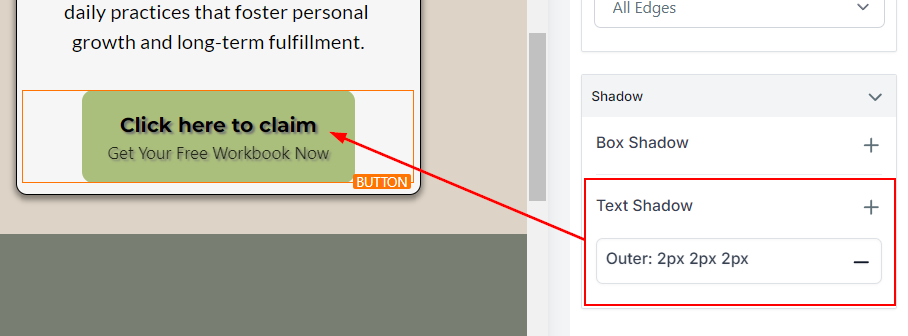 Utilizing Box & Text Shadows in Sites – figure 3