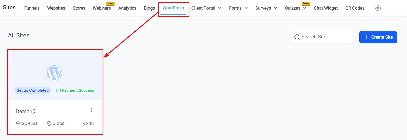 WordPress Hosting Management – figure 1