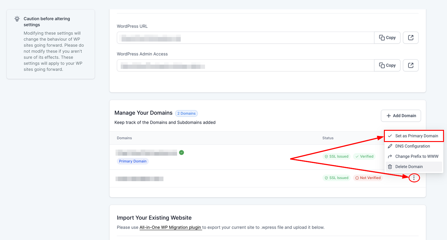 WordPress Hosting Management – figure 3