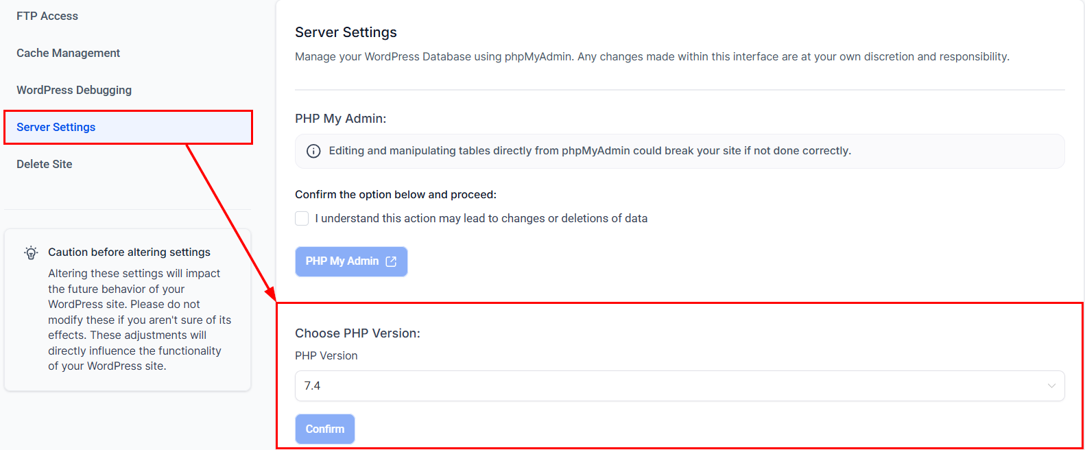 WordPress Hosting Management – figure 10